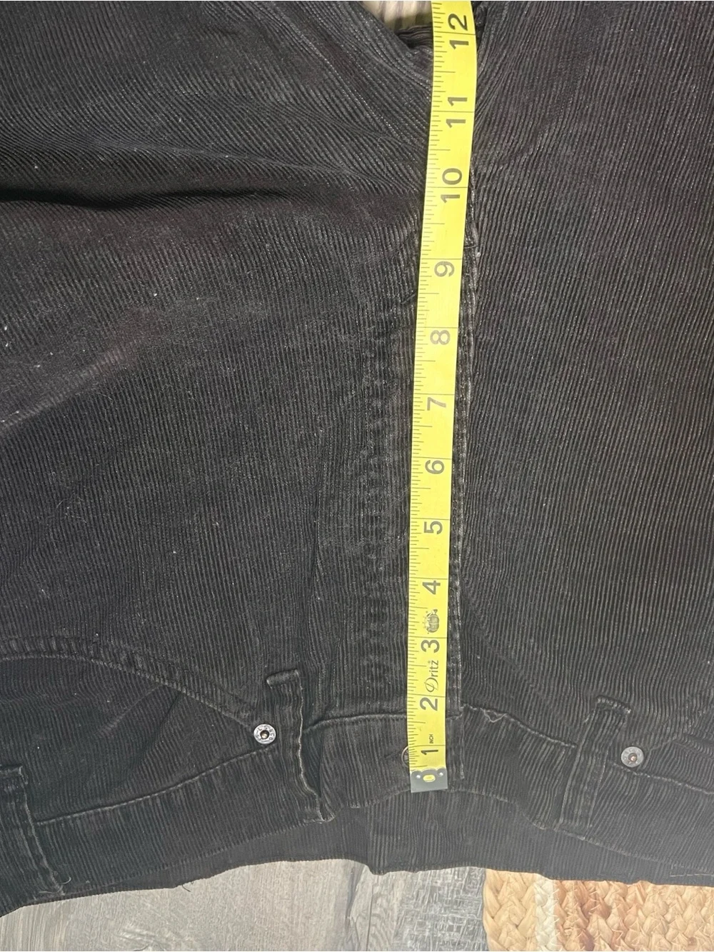 LEVI'S Vtg Sta-prest White Tab Black Corduroy Mens Pants